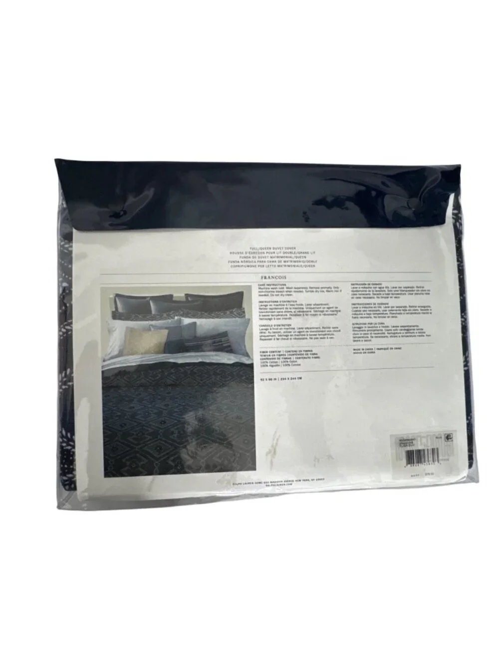 NWT Ralph Lauren Francoise Duvet Cover Blue Full/ Queen Size 92x96